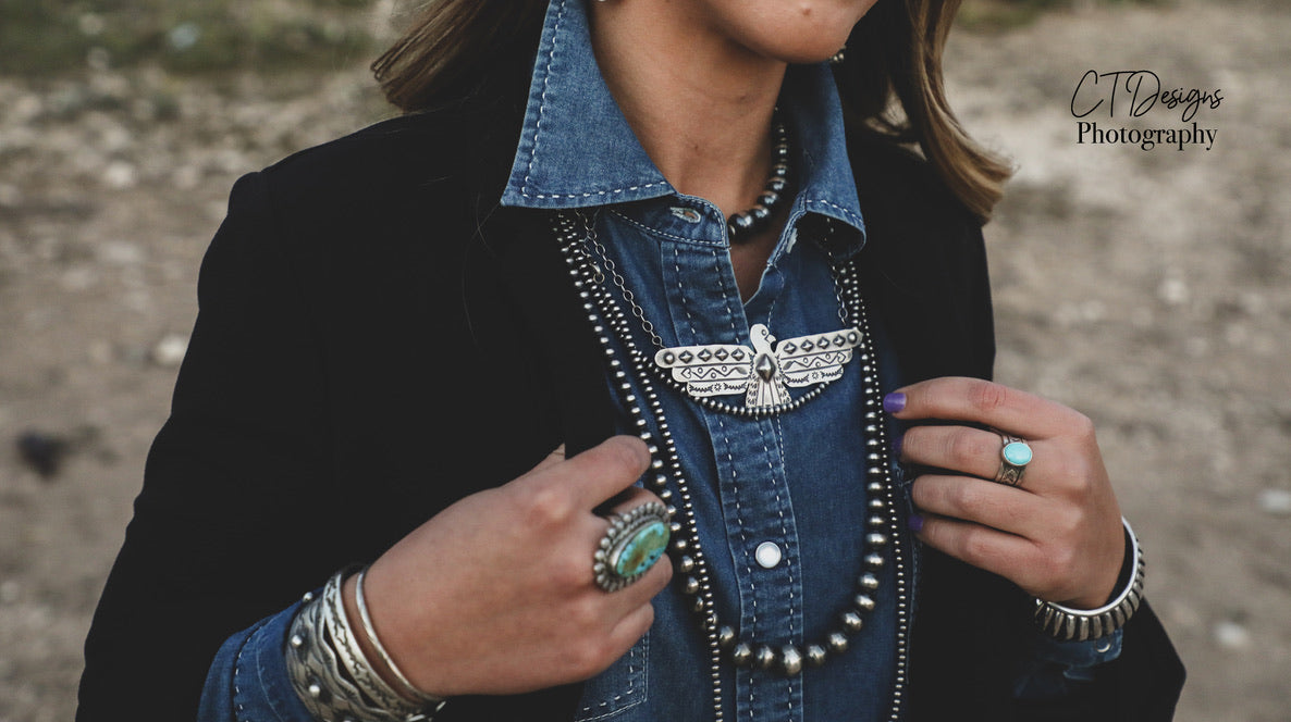 Handmade Navajo Pearl Bracelet with Turquoise, Coral Acai, and Charms! –  Navajo Pearls Ranch